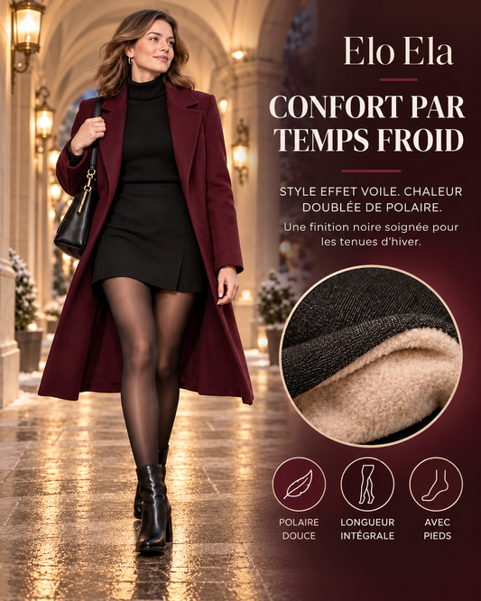 collant polaire noir transparent