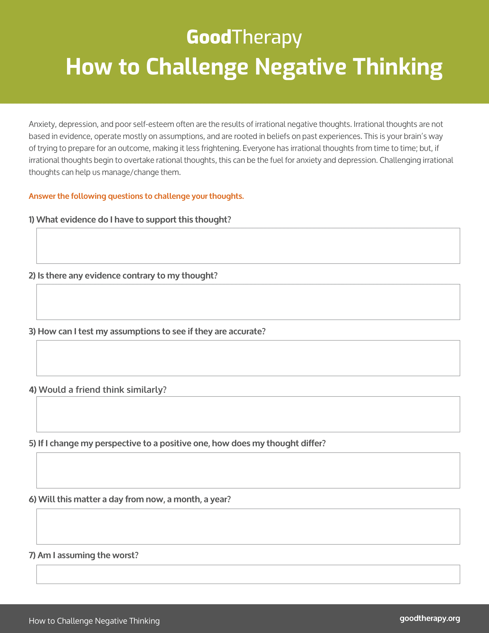  How to Challenge Negative Thinking